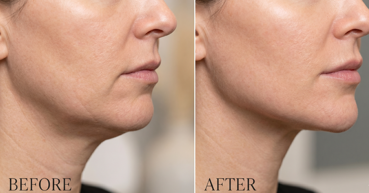 Jawline filler treatment at Beauty Blessings